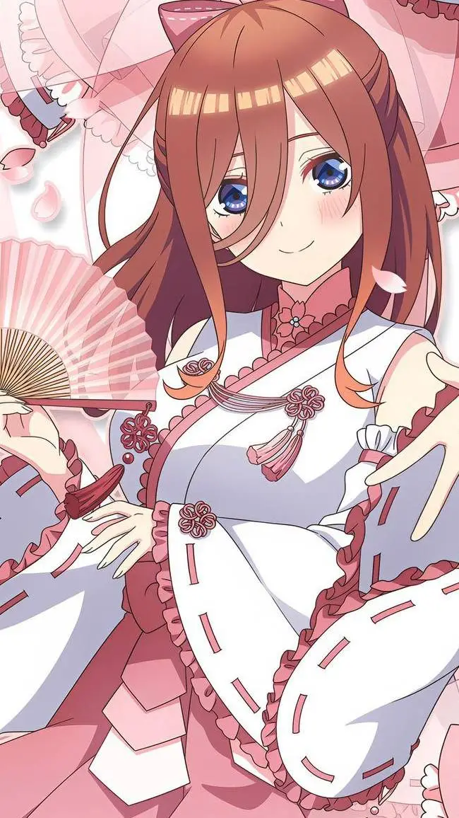 ai character: Miku Nakano  background
