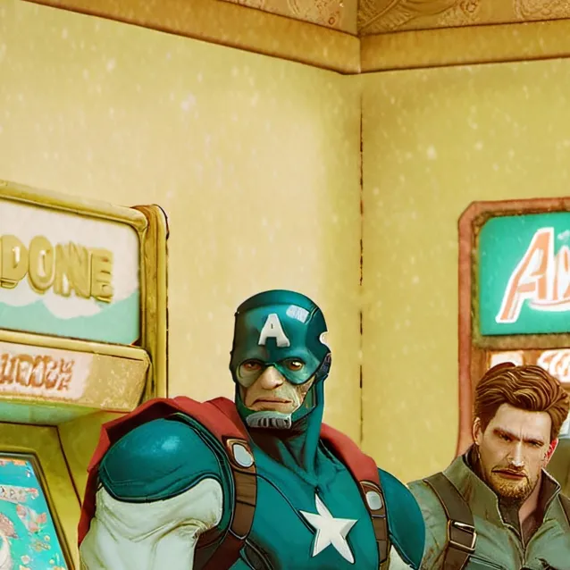 chat with ai character: avengers at arcade