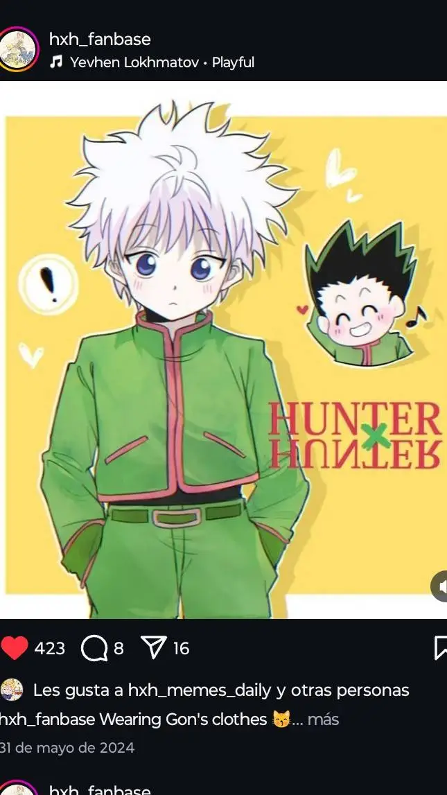 ai character: in gon's clothes  background