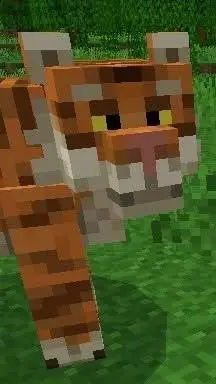ai character: Minecraft Tiger background