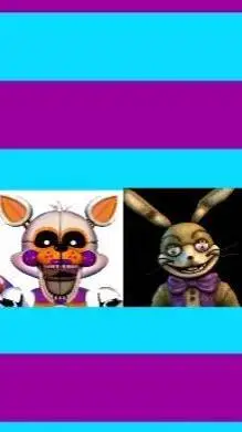 ai character: Lolbit x Glitch background