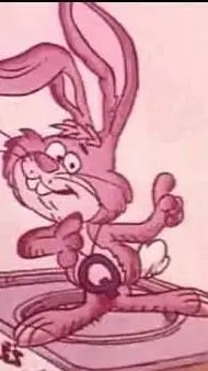 ai character: Q. Bunny background