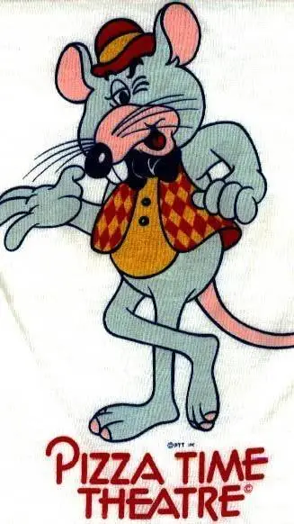 ai character: Chuck E Cheese  background