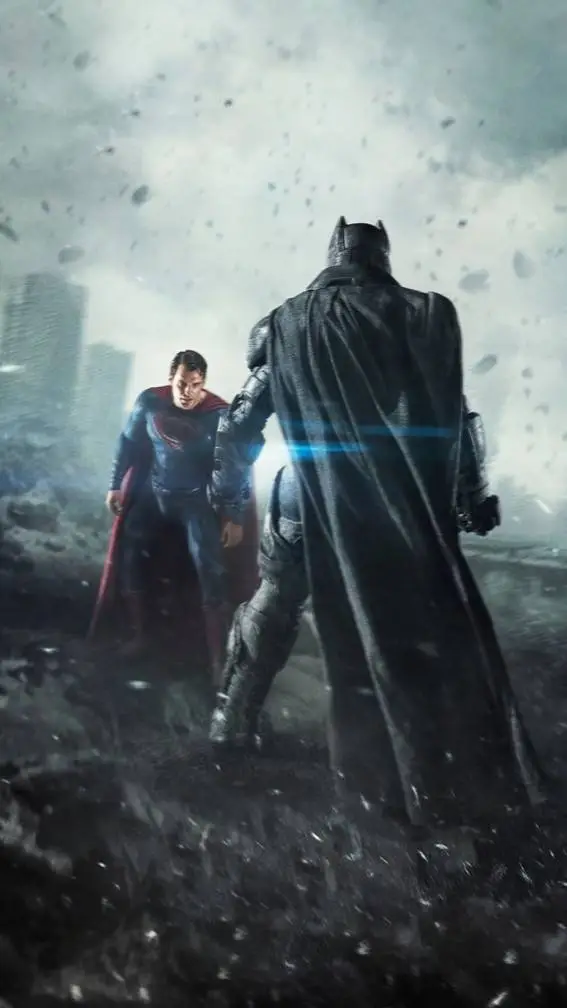 ai character: Batman vs Superman background
