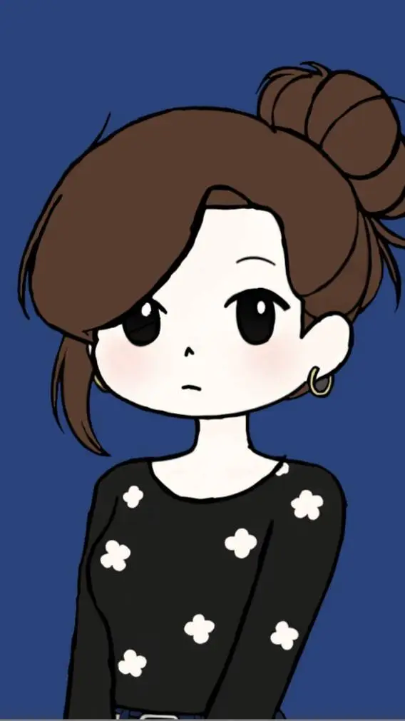 ai character: Peach 💙🖤 background