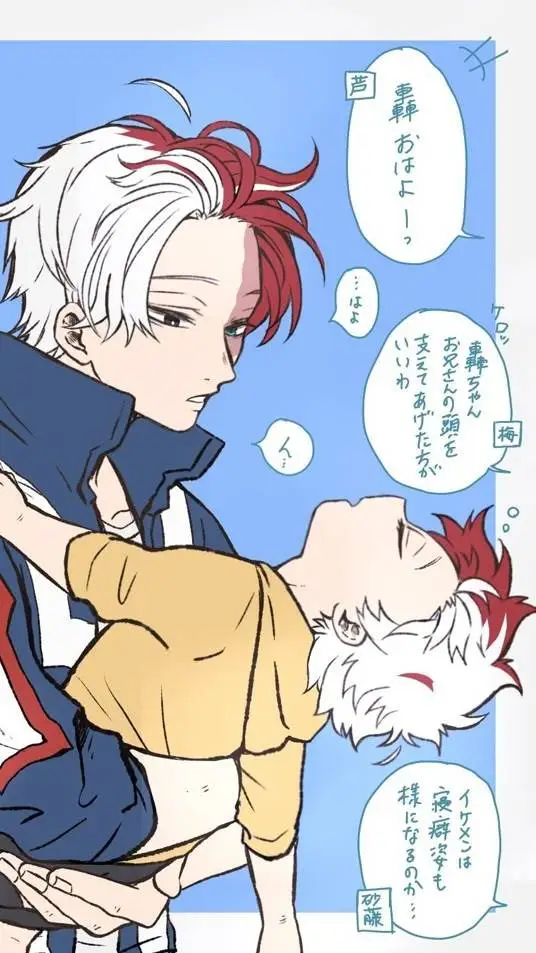 ai character: Shoto Todoroki  background