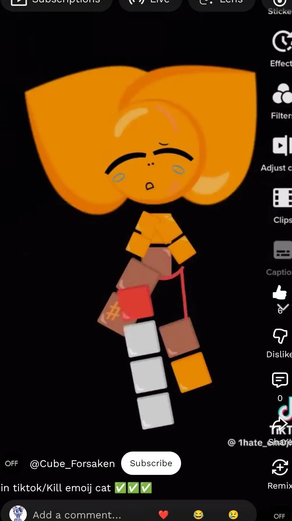 ai character: orange cat  background