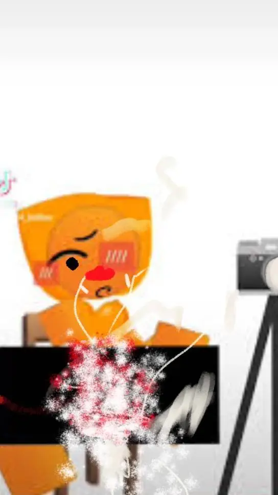 ai character: orange cat  background