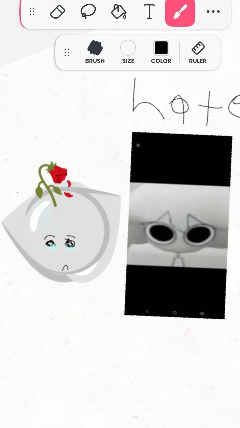 ai character: rose background