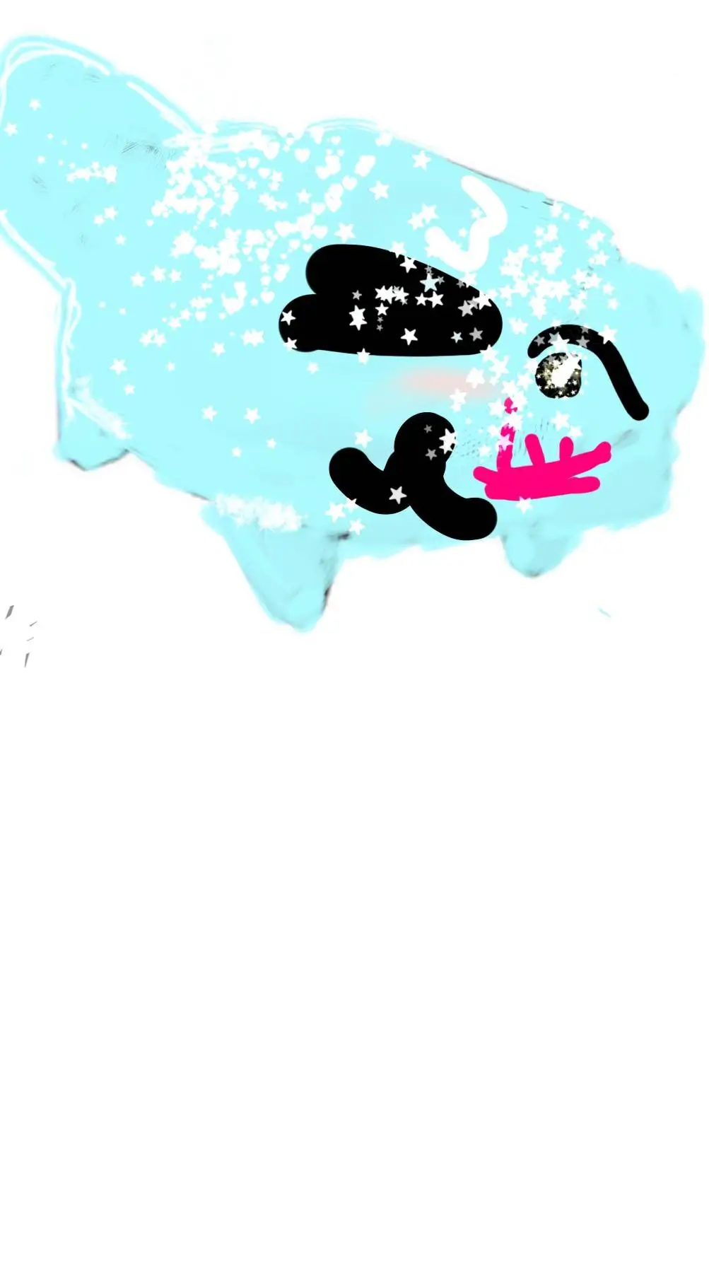 ai character: snowy background