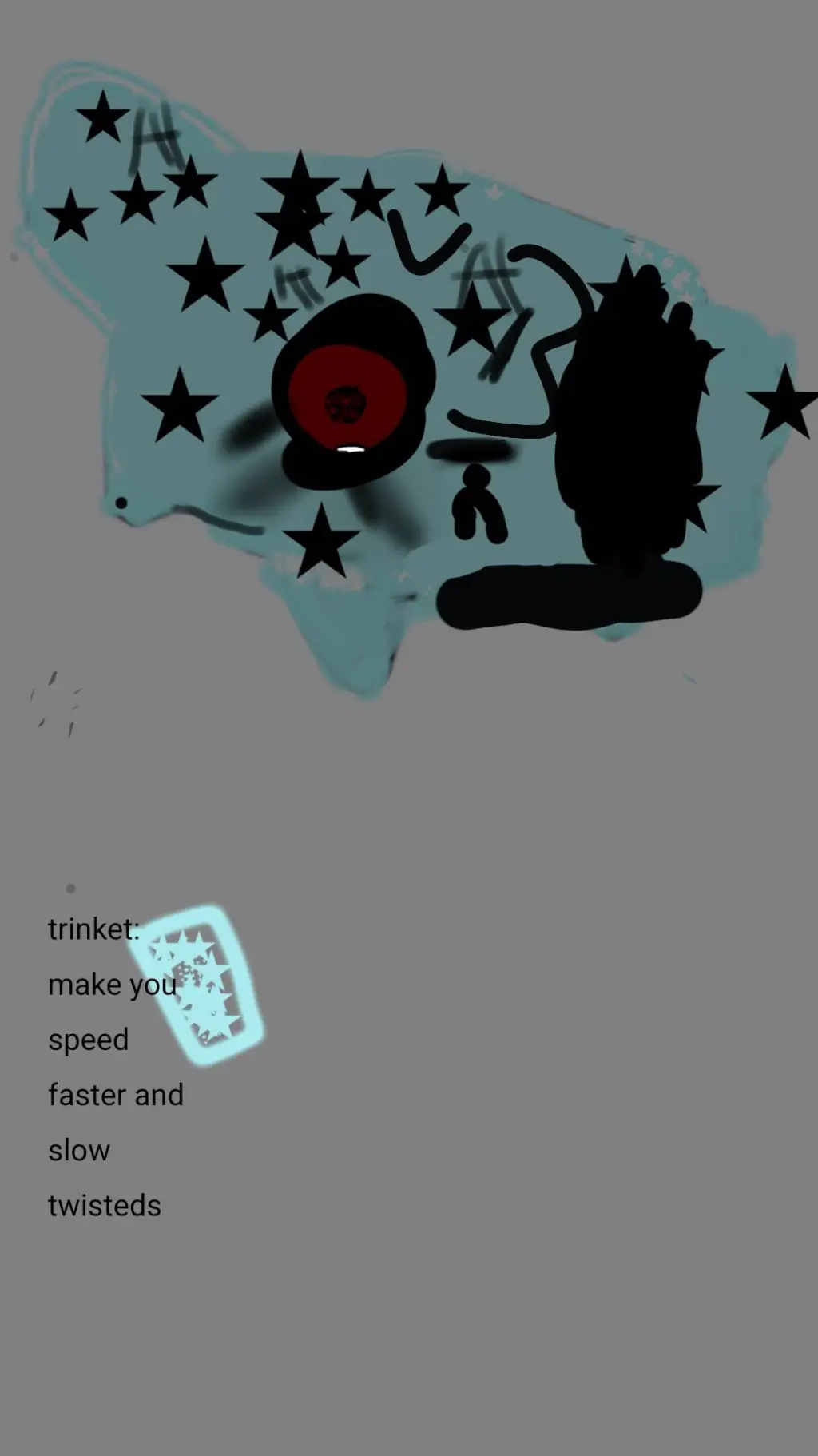 ai character: snowy twisted :( background