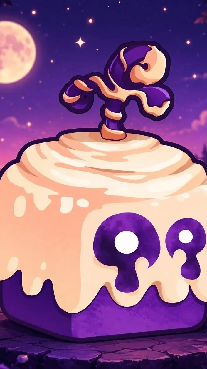 ai character: Dough fruit background