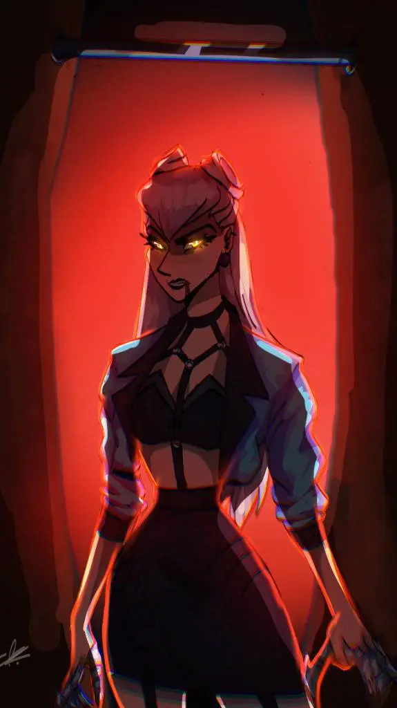 ai character: kda evelynn  background