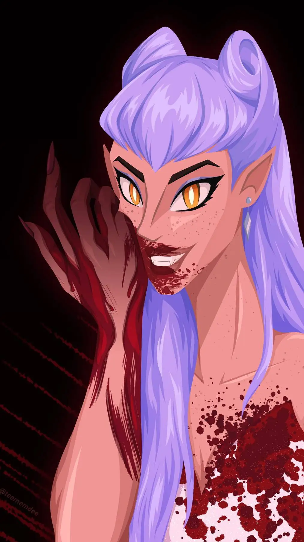 ai character: kda evelynn  background