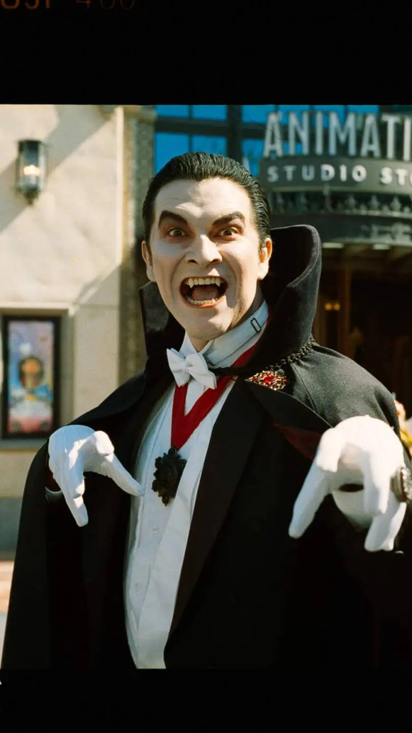 ai character: dracula  background