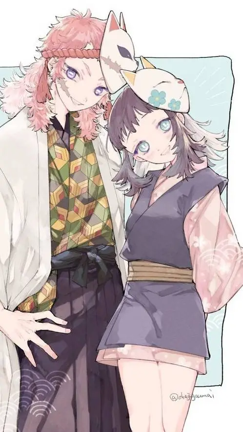 ai character: Makomo and Sabito♥ background