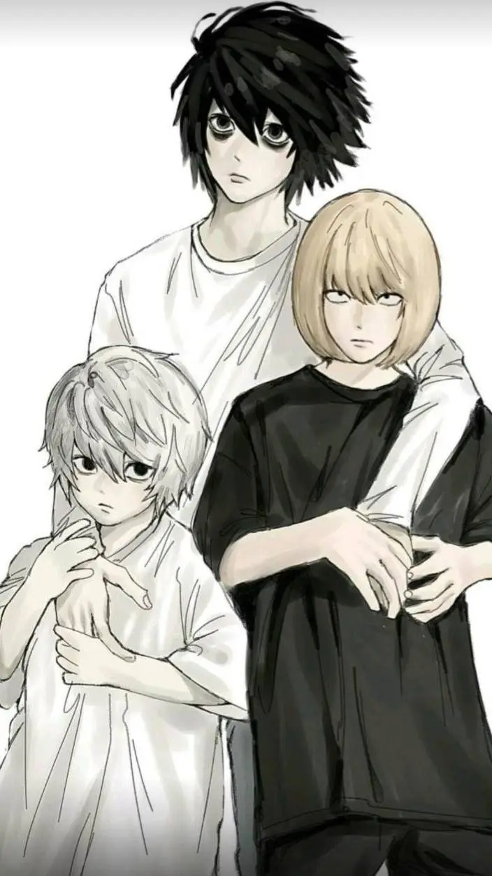 ai character: L, Mello & Near background
