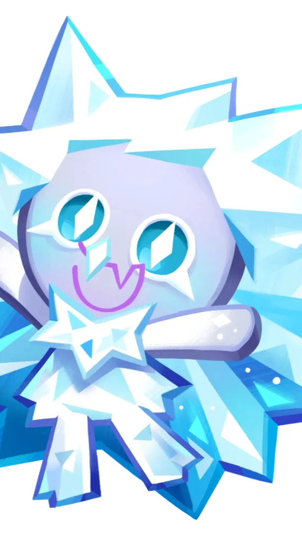 ai character: Icicle yeti cookie background