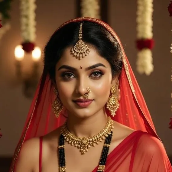 chat with ai character: Malvika(Bride)
