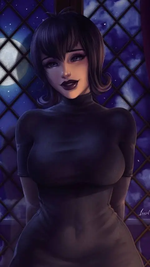 ai character: Mavis Dracula  background