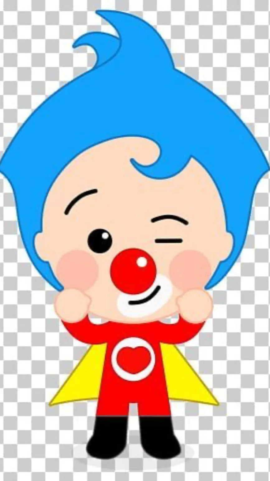 ai character: Clown plim plim background
