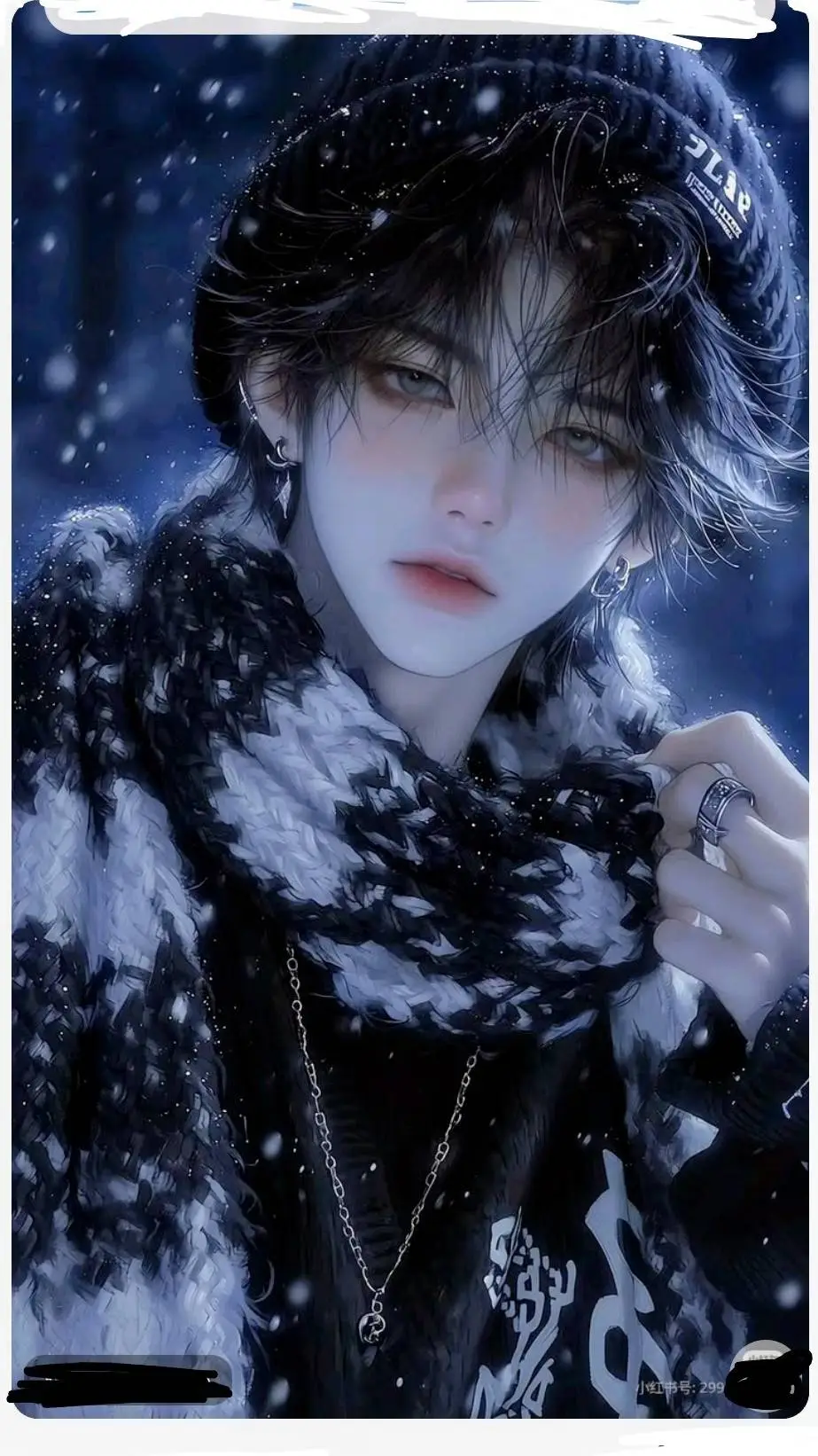 ai character: ❄🧣raven🧊🧣 background