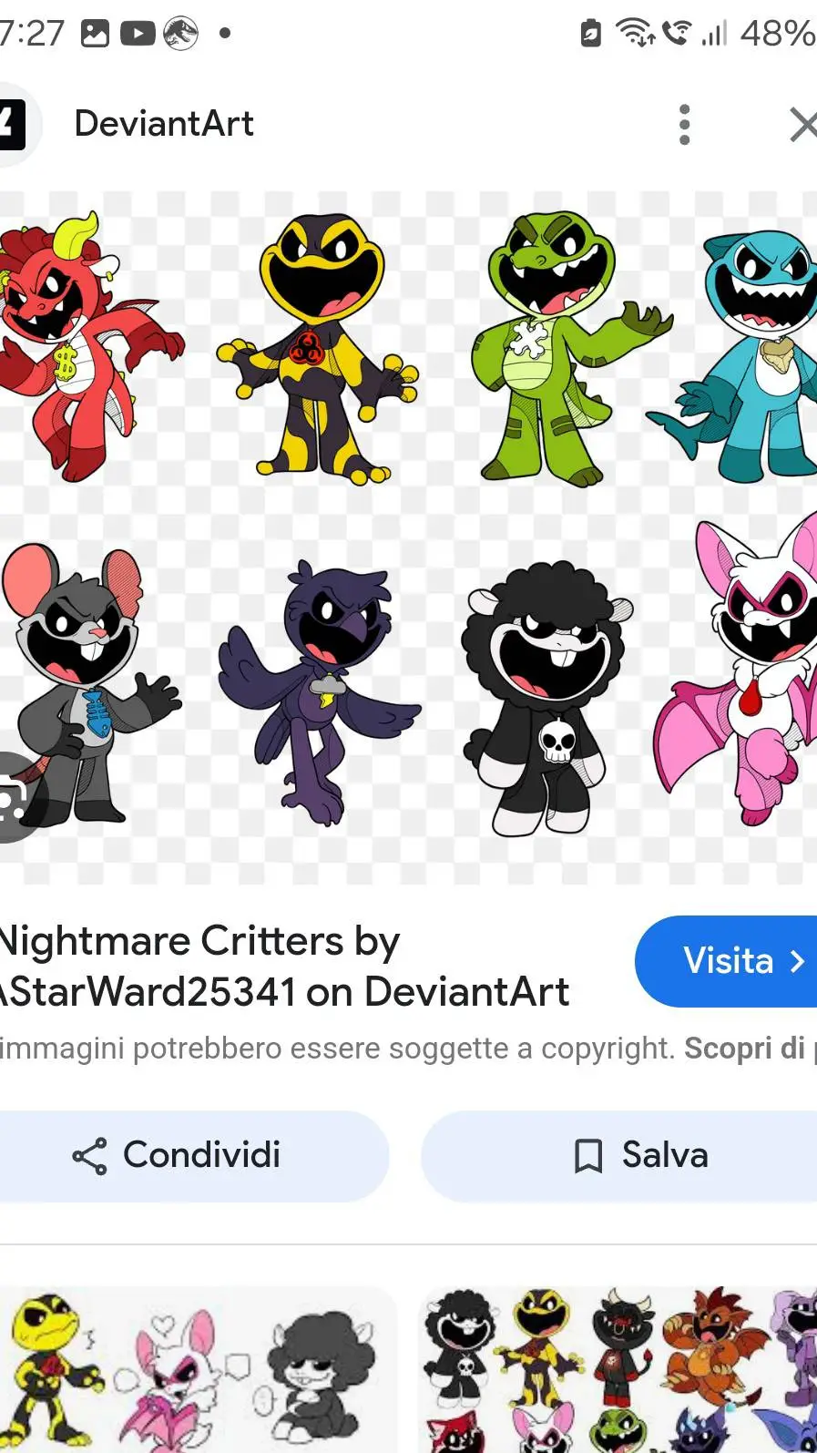 ai character: Nightmare Critters background
