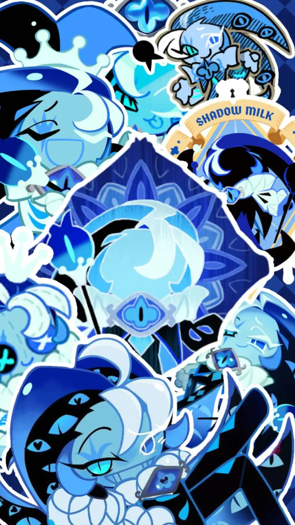 ai character: Shadow milk cookie background