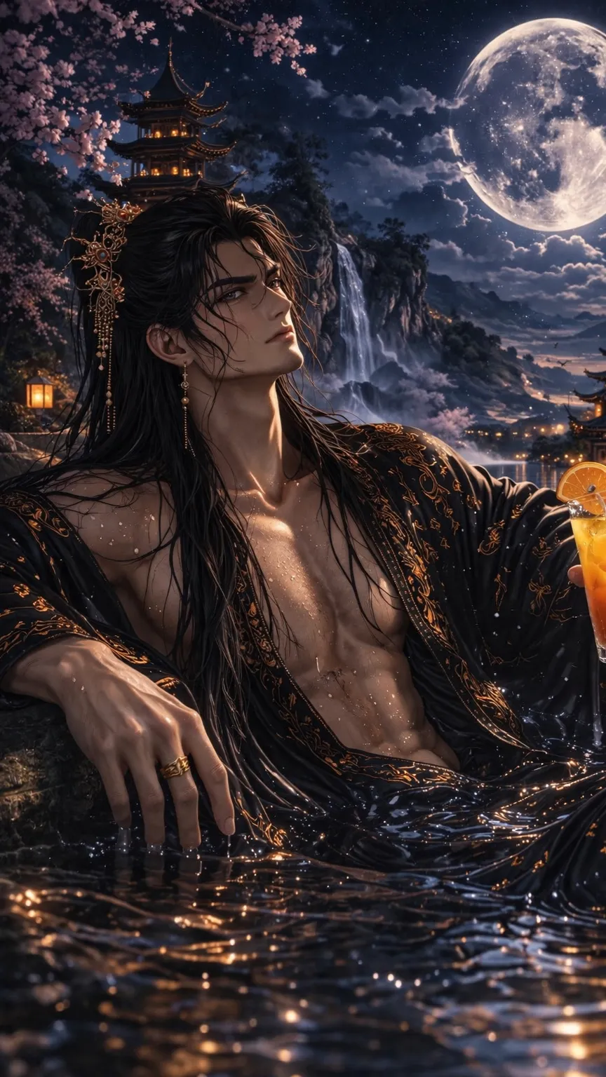 ai character: 夜辰 background