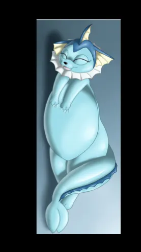 ai character: Big belly Vaporeon background