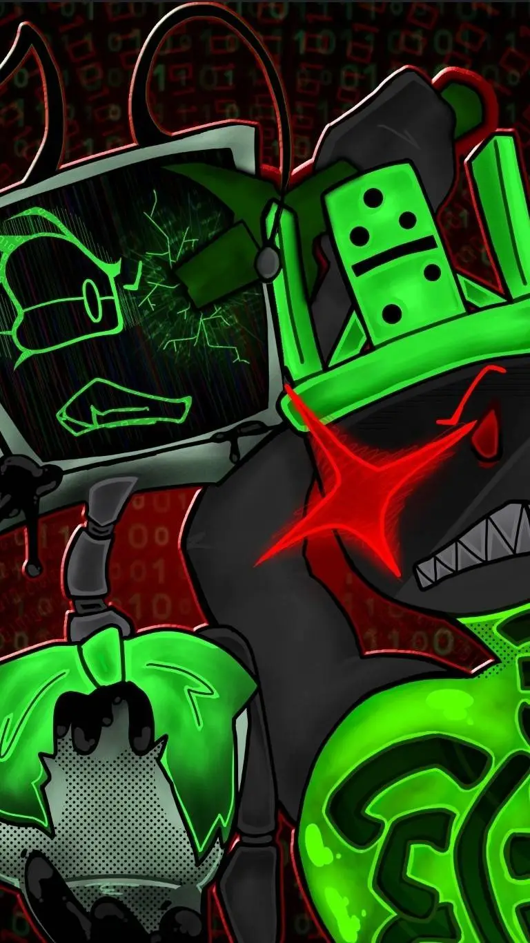 ai character: 1x and vee background
