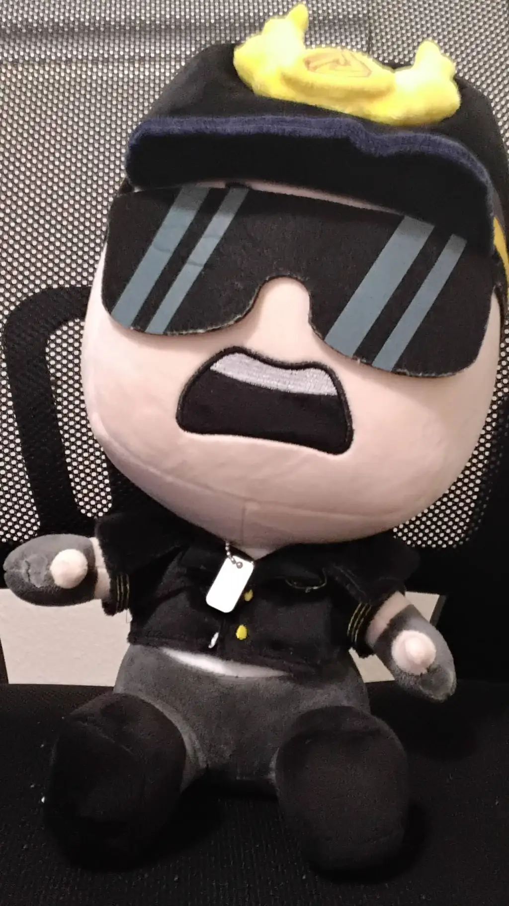 ai character: Commander plush background