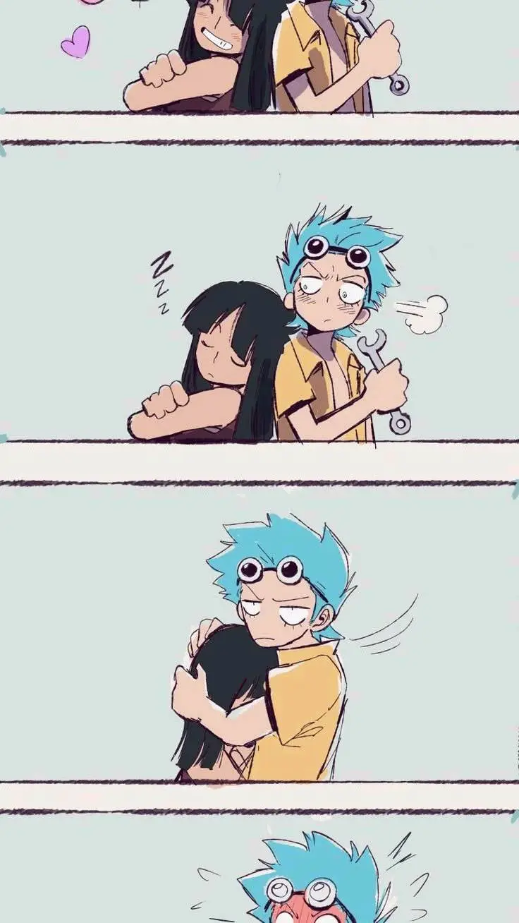ai character: Franky and Robin background