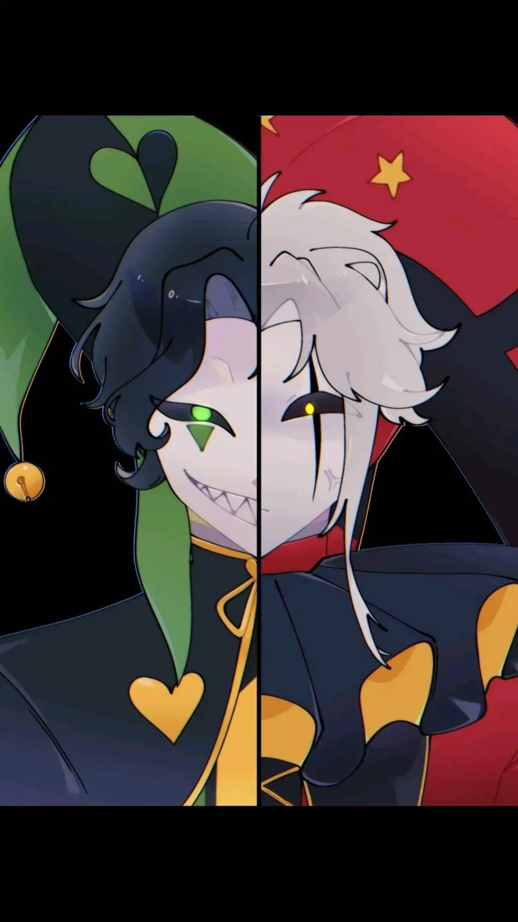ai character: Harlequin&pierrot background
