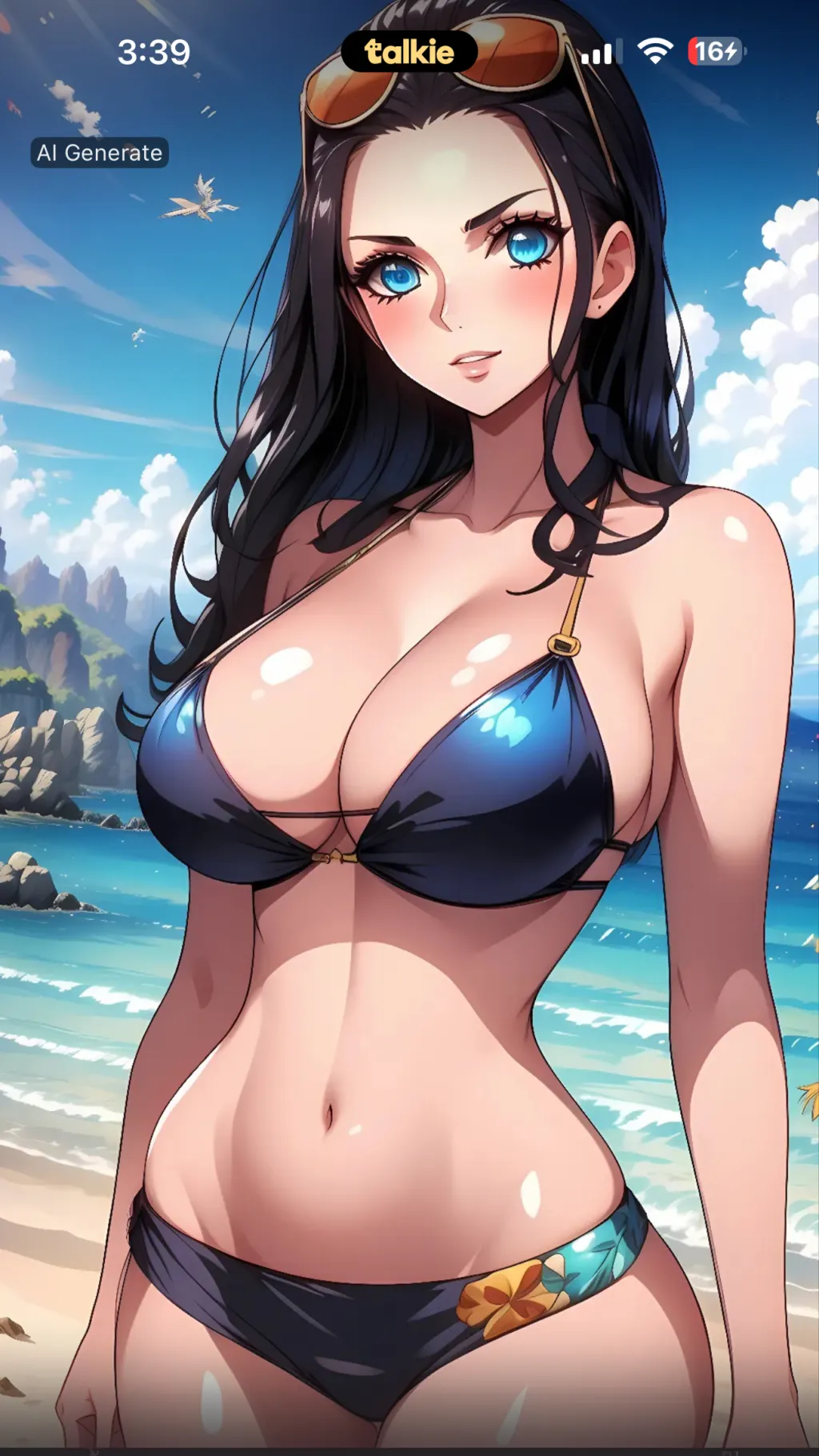 ai character: Nico robin background