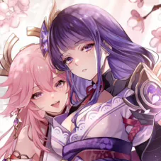 chat with ai character: yae miko & raiden 