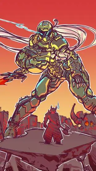 ai character: doom background