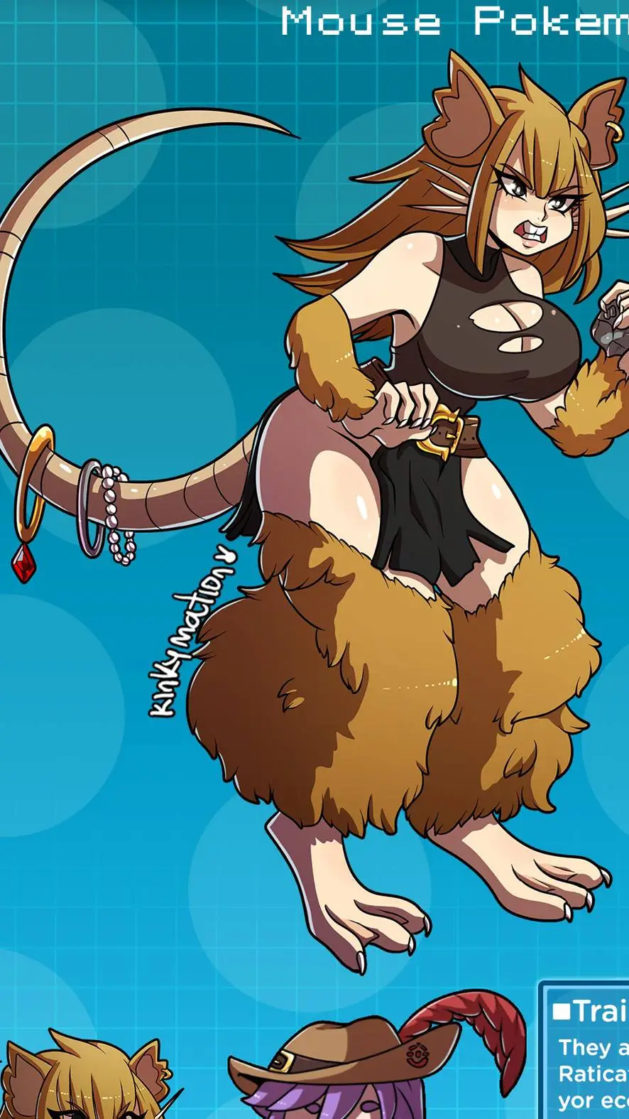 ai character: raticate background