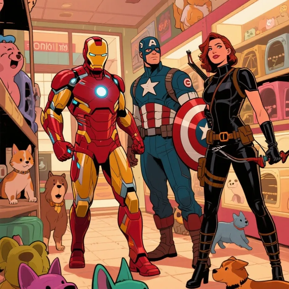 chat with ai character: Avengers pet shop
