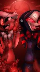 ai character: Bloodmoon x Bloody background