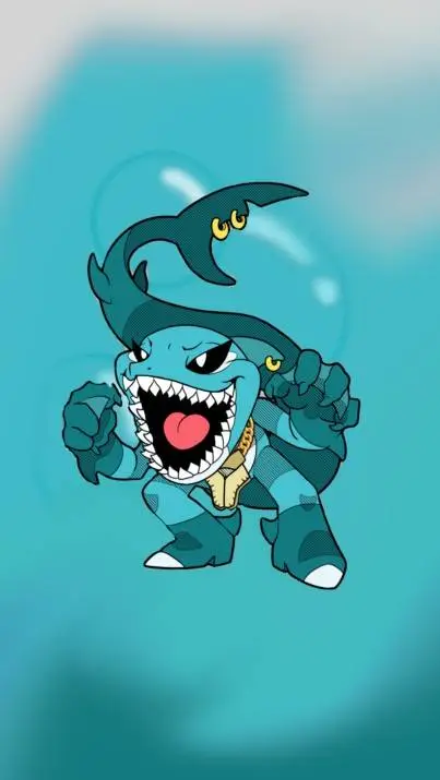 ai character: Maggie Mako 💙🦈 background
