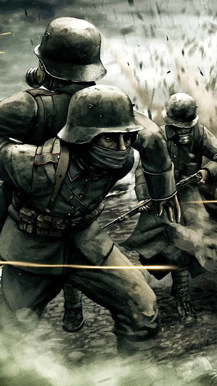 ai character: I make war things background