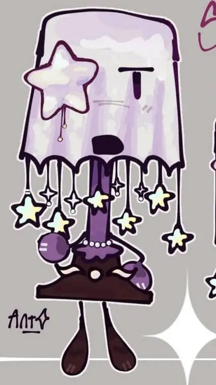 ai character: star night lamp/me background