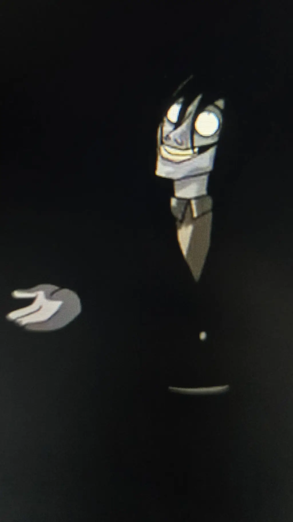 ai character: The smiling Man background