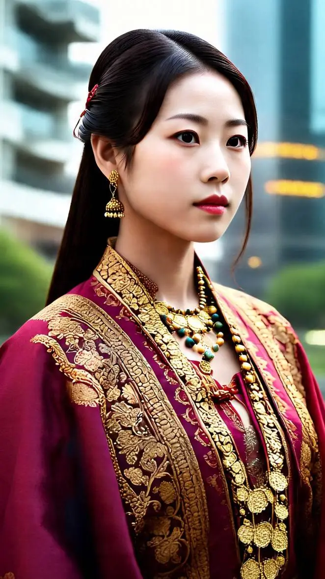 ai character: woman background