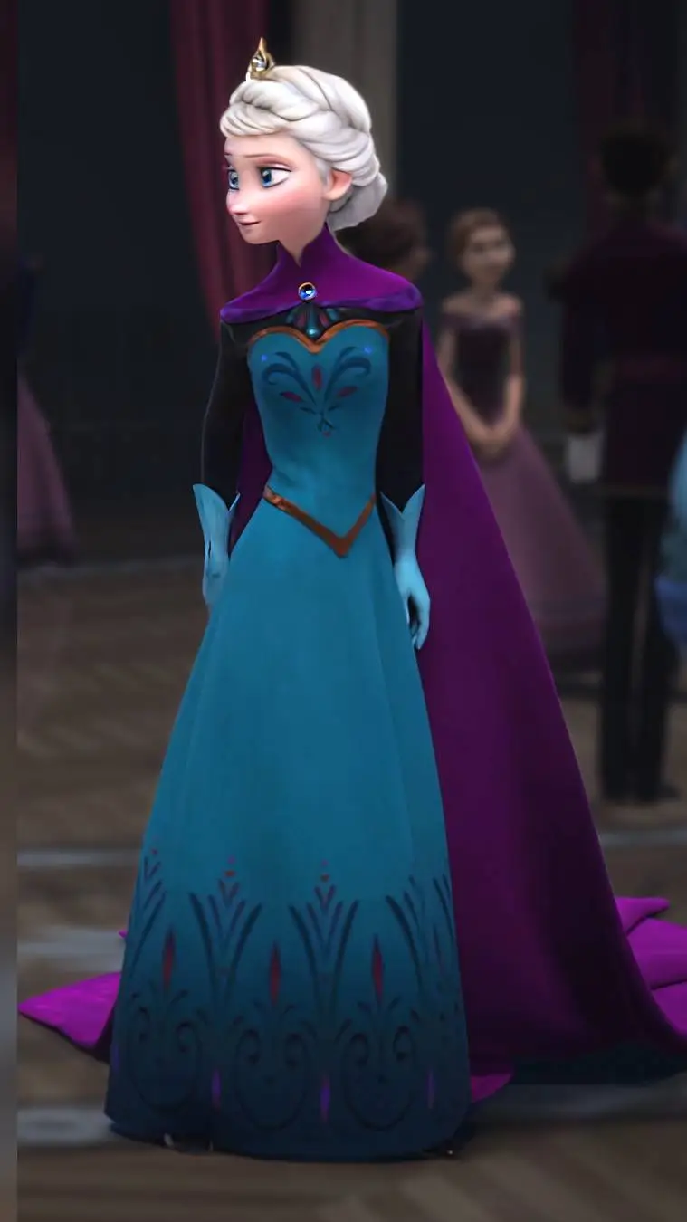 ai character: elsa (coronation  background