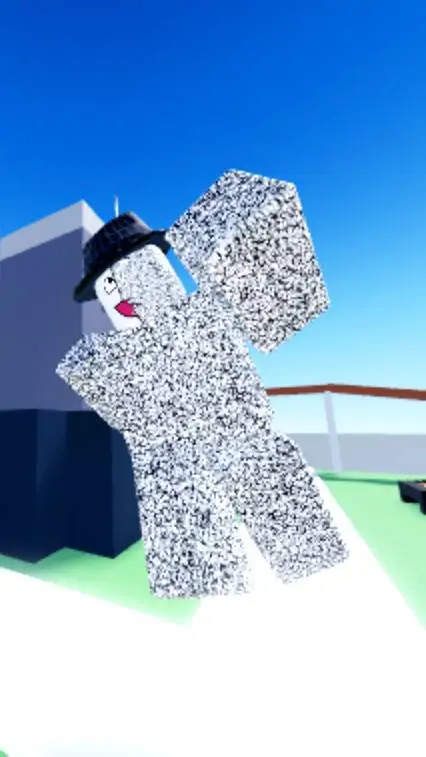 ai character: GlitchMan background