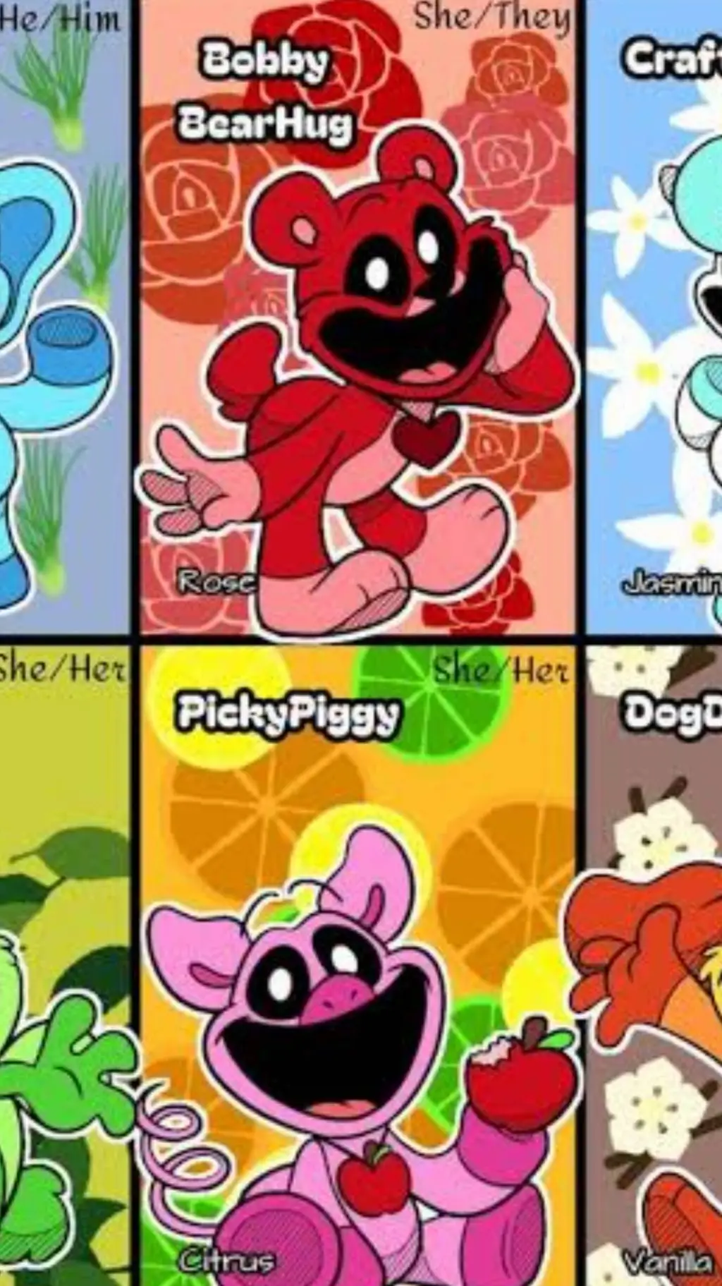 ai character: Smiling critters! background