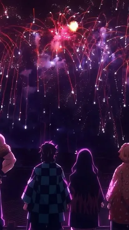 ai character: Kny New Year's Eve background