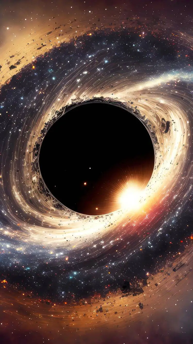 ai character: Black hole background